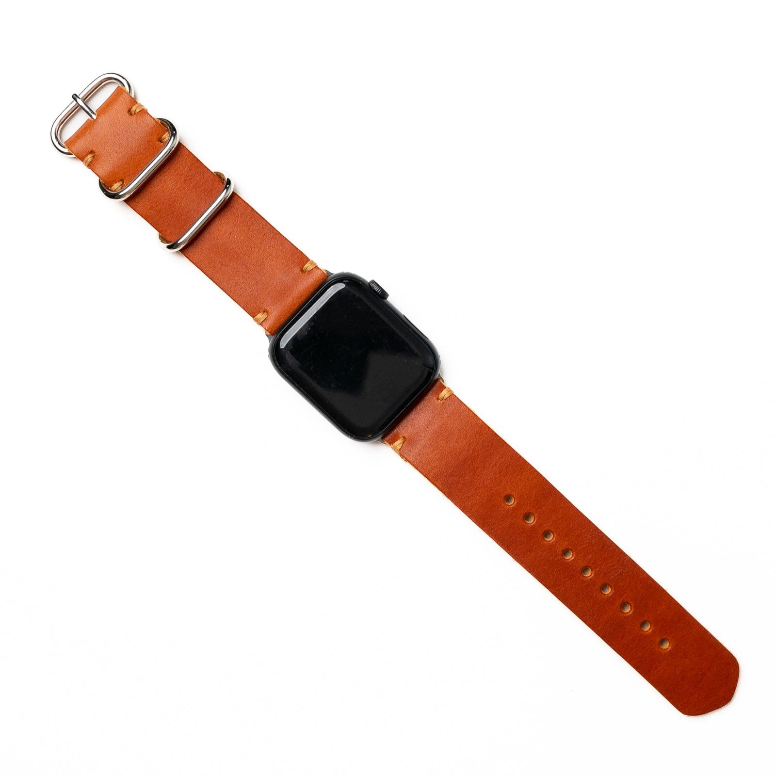 Genuine Leather Apple Watch Band - Premium Replacement Strap for Apple Watch Series 9/8/7/6/SE - Soft Comfortable & Adjustable - Perfect for Workouts, Office & Everyday Wear
