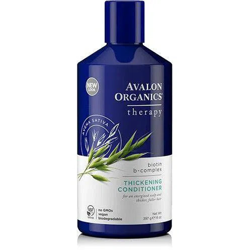 Avalon Organics Biotin B Complex Thickening Conditioner for Hair Growth & Volume - Sulfate-Free, Vegan Hair Care for Thinning Hair - Perfect for Daily Use & Damaged Hair Repair