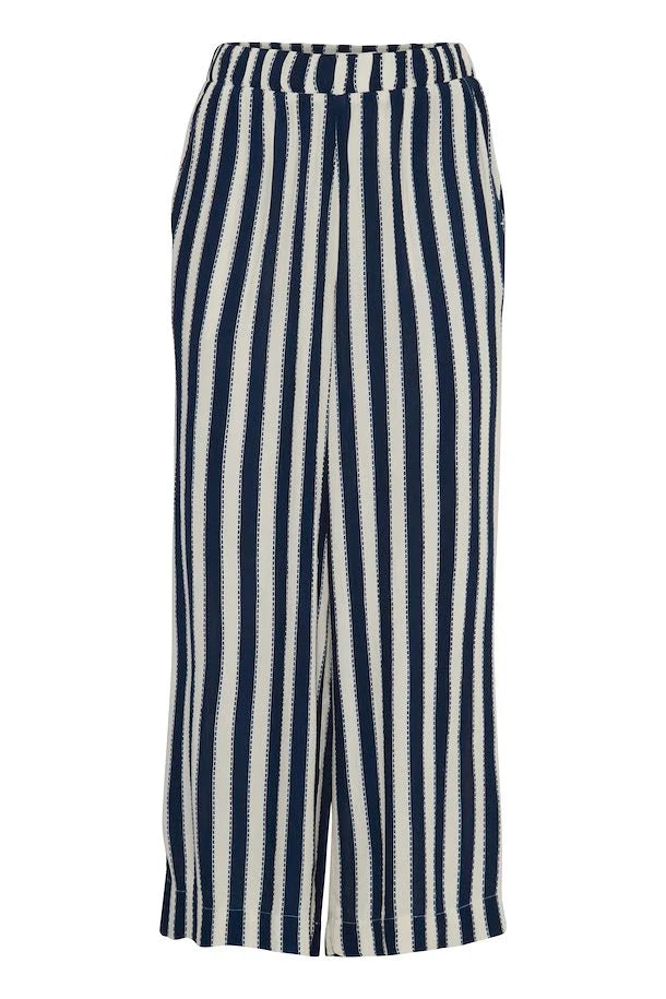 Marrakech Wide Leg Pants for Women - Bohemian Striped Palazzo Trousers with Elastic Waist | Perfect for Yoga, Beach Vacation & Summer Outfits