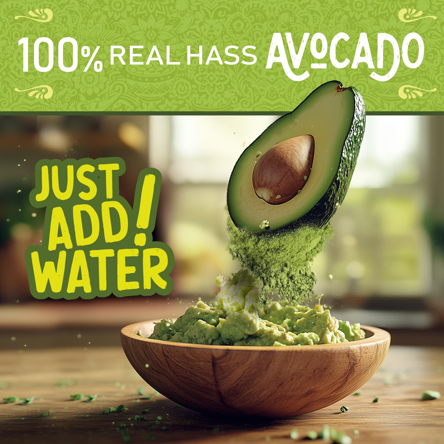Freeze-Dried Avocado Slices - 100% Natural Hass Avocados | Vegan, Gluten-Free, Non-GMO Snack | Perfect for Toast, Salads & Smoothie Bowls | Great for Camping, Hiking & Emergency Food Storage | 2 Oz Resealable Pack (1-Pack)