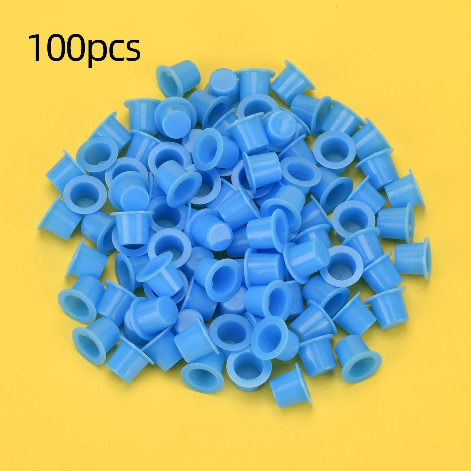RAJry 100Pcs Disposable Tattoo Ink Caps - Small Size Tattoo Supplies for Professional & Home Tattoo Artists | Perfect for Ink Storage & Hygiene Tattooing