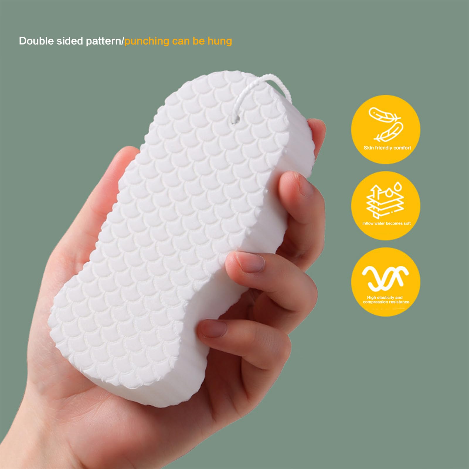 Exfoliating Body Scrubber - Soft Bath Sponge for Dead Skin Removal & Gentle Cleansing - Perfect for Shower, Bath & Spa Relaxation