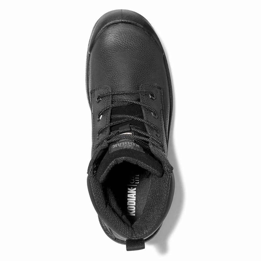 Kodiak Greb Men's 6-Inch Steel Toe Work Boots KD0A4TH4BLK - Black Safety Shoes for Construction, Warehouse & Outdoor Work