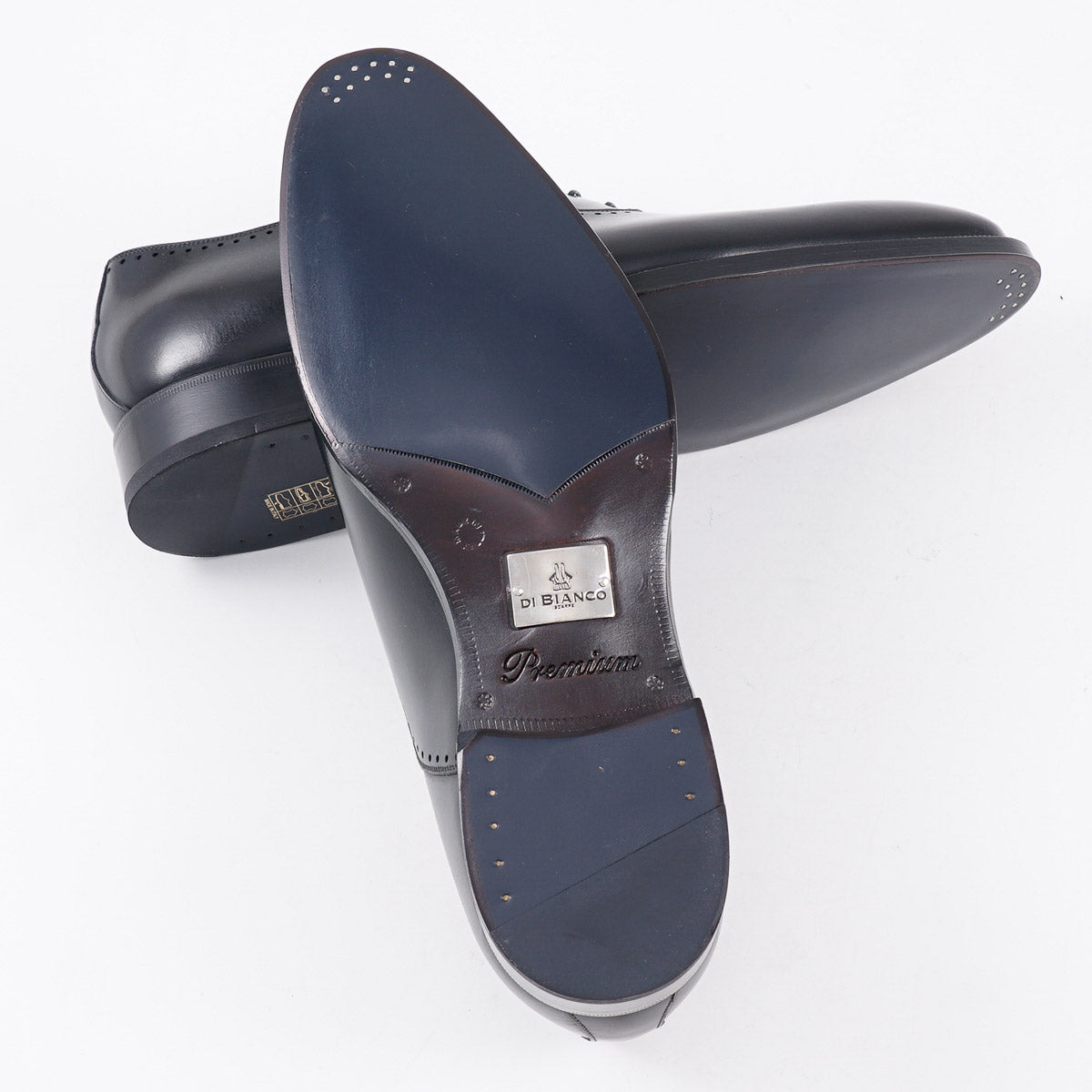Di Bianco 'Ancona' Black Calf Oxford Shoes - Premium Italian Leather Dress Shoes for Men | Formal Business, Wedding & Office Wear