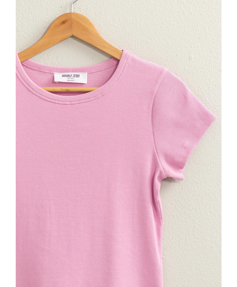 Basic Babe Ribbed Top - Women's Stretch Knit Casual Shirt | Perfect for Everyday Wear, Layering & Outfits