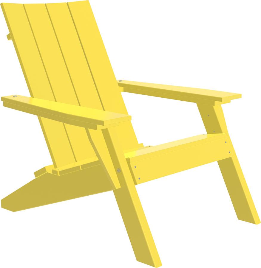 Premium Yellow Adirondack Chair with Cup Holder - Durable Outdoor Patio Furniture for Garden, Poolside & Backyard Relaxation