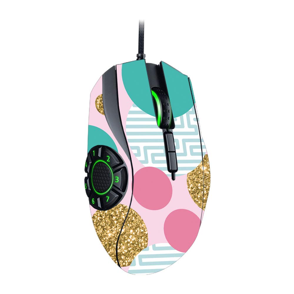 Razer Naga Hex V2 Gaming Mouse Skin - Golden Bubbles Vinyl Decal Wrap Cover | Protective Durable Scratch-Resistant | Easy Apply & Remove | Made in USA | Perfect for Gaming Setup, PC Battlestation & Mouse Personalization | Great Gift for Gamers & Esports Enthusiasts | Ideal for Competitive Gaming, Streaming & Office Work