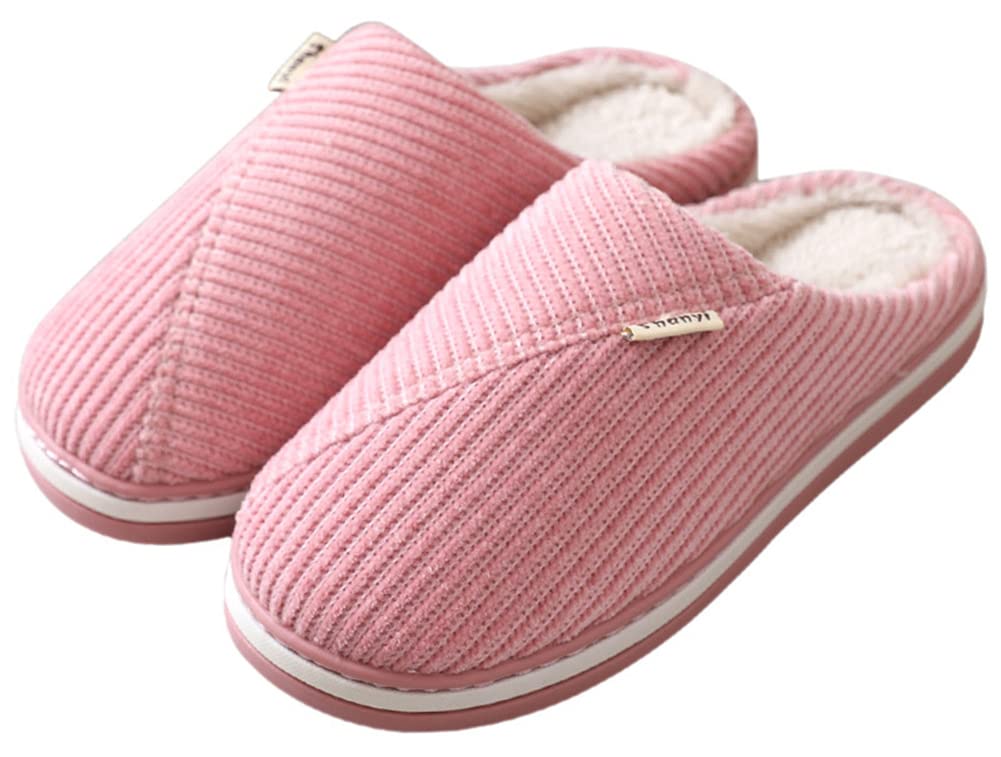 Women's Winter Slippers with Memory Foam - Soft Plush Lightweight House Shoes, Non-Slip Corduroy Indoor/Outdoor Slippers for Home, Office & Travel | Cozy Comfort for Cold Weather