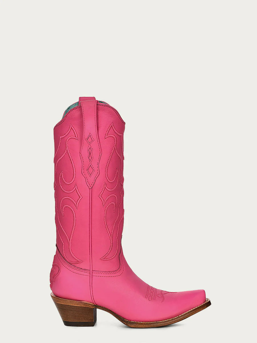 Z5138 M Corral Fuchsia Western Cowgirl Leather Boots for Women - Stylish & Comfortable Riding Boots for Country Dance, Rodeo & Cowgirl Fashion