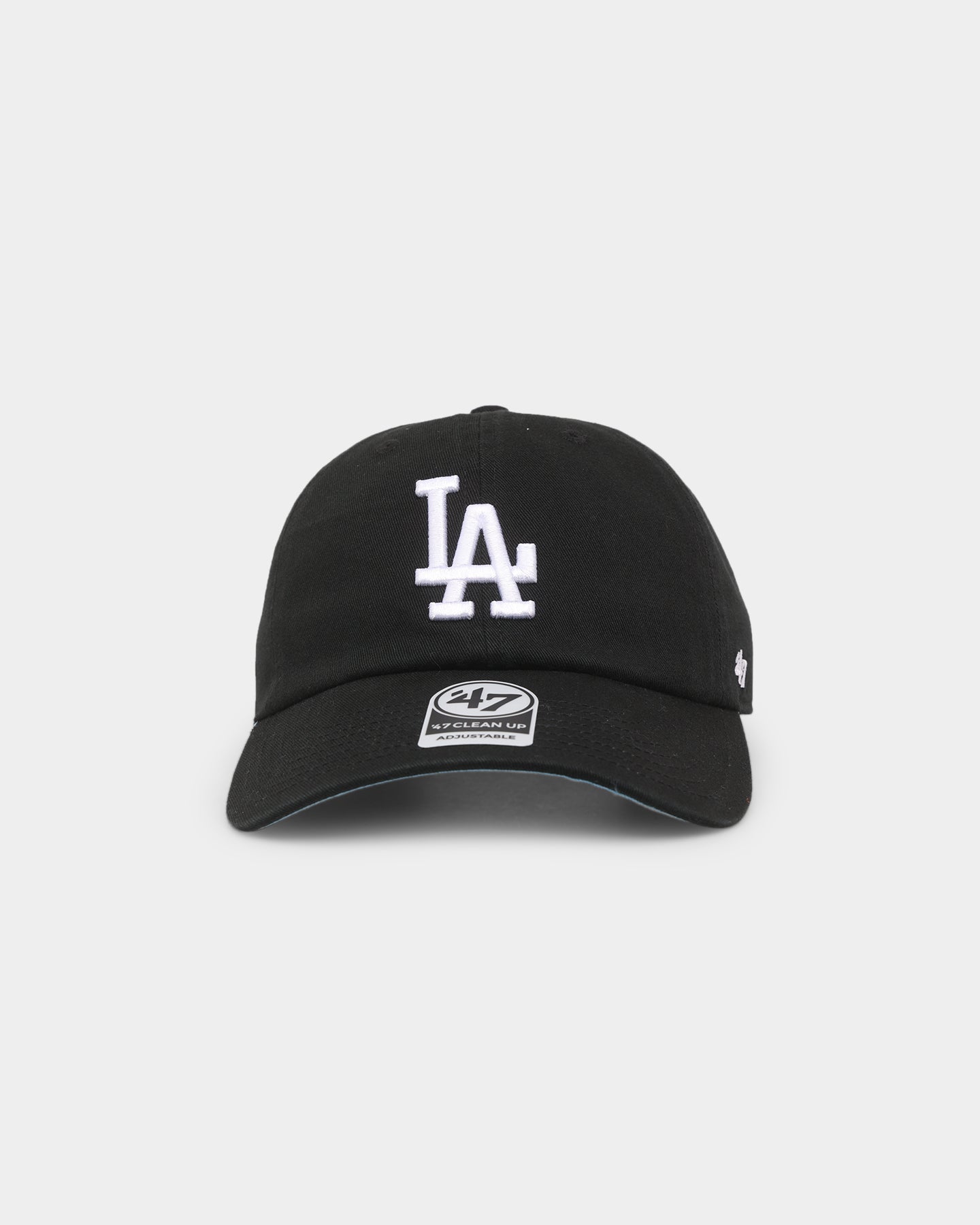 47 Brand Los Angeles Dodgers Official MLB Ballpark '47 Clean Up Adjustable Strapback Hat - Black/White - Perfect for Baseball Games, Casual Wear & Sports Fans