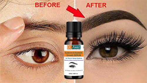 Dr. Axez 100% Pure Natural Castor Oil Eyebrow & Eyelash Growth Serum - 15ml Organic Herbal Hair Oil for Thicker Fuller Brows & Lashes | Handmade Home Remedy for Daily Beauty Routine & Night Care