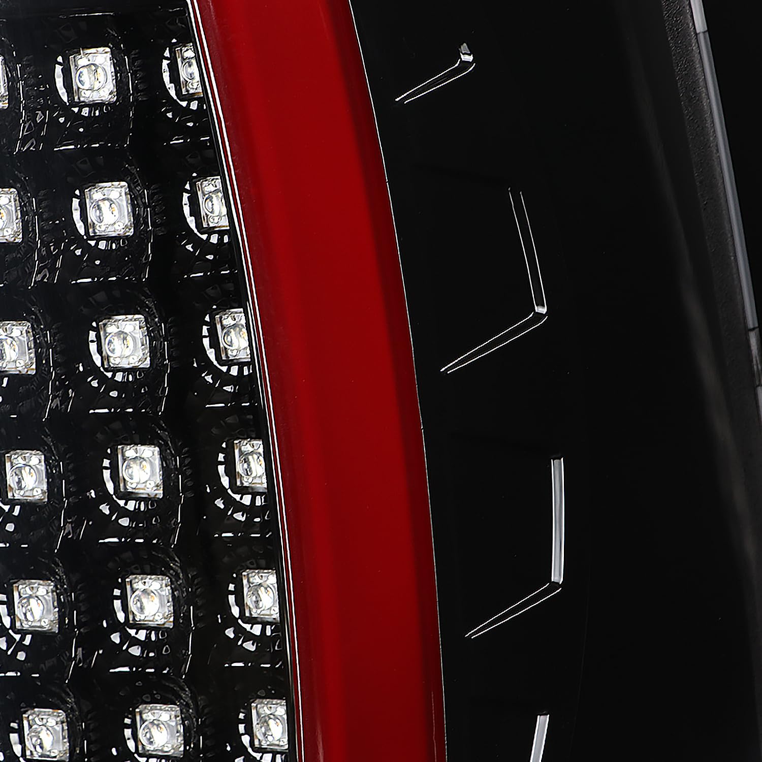 Spec-D Tuning Jet Black LED Tail Lights for 2002-2006 Dodge Ram 1500/2500/3500 - Smoked Lens, Plug & Play Installation - Left & Right Pair Assembly - Upgrade Your Truck's Style & Night Visibility