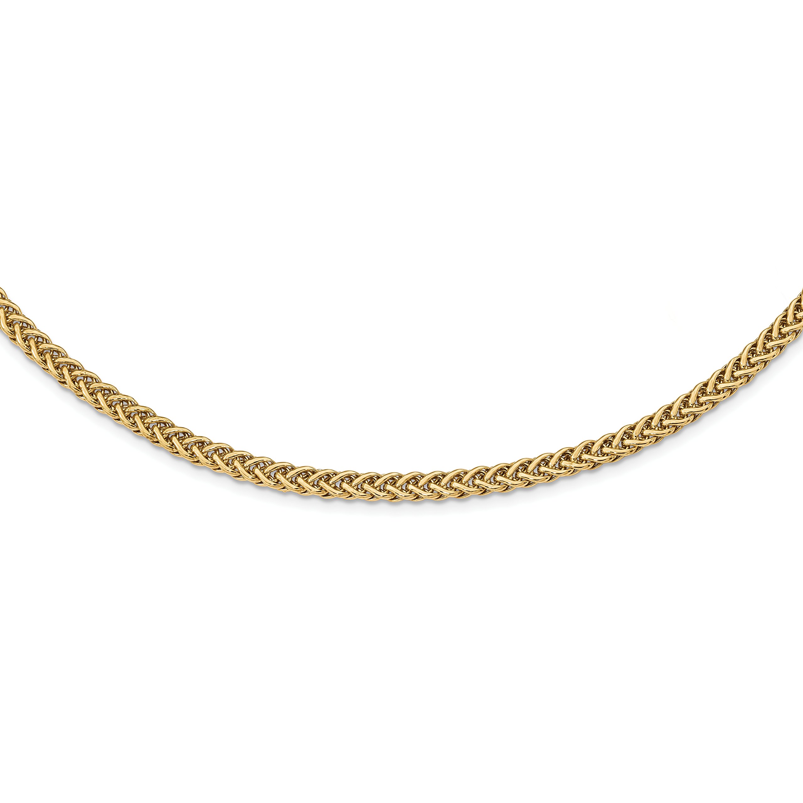 14k Yellow Gold Polished Fancy Link Necklace | Italian-Made Chain for Women | Elegant Bracelet & Anklet Alternative | 17 Inch Length | Perfect for Weddings, Date Nights & Special Occasions