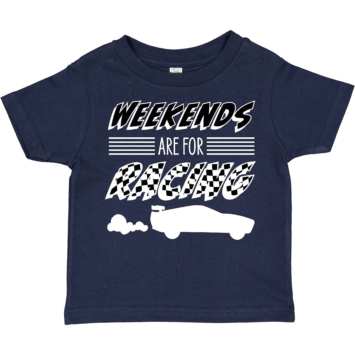 Inktastic Weekends are for Racing - Race Car Silhouette Toddler T-Shirt for Boys & Girls - Perfect for Racing Enthusiasts, Birthday Gifts & Casual Wear