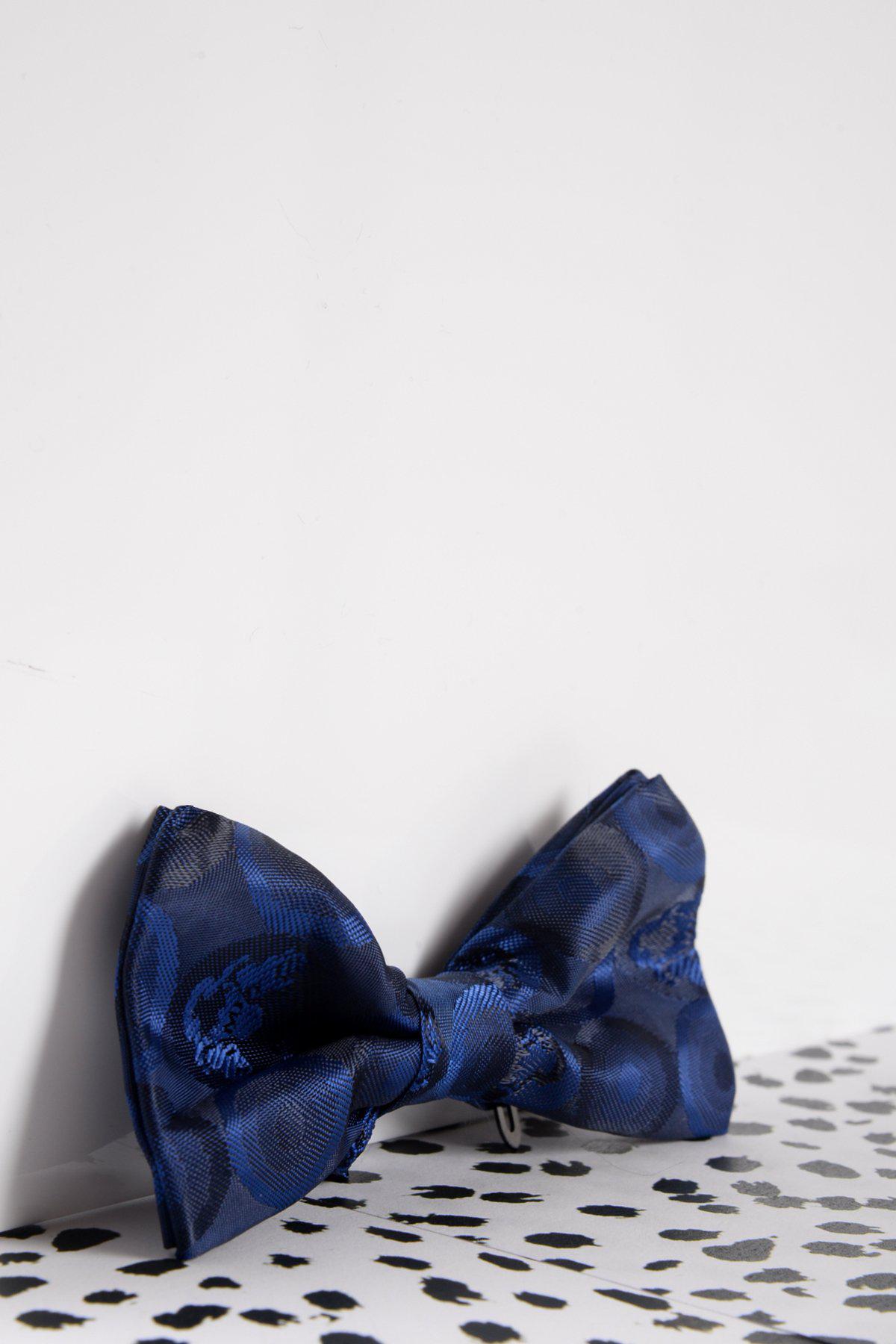 Navy Blue Bubble Print Bow Tie for Kids - Perfect for Weddings, Parties & Formal Events
