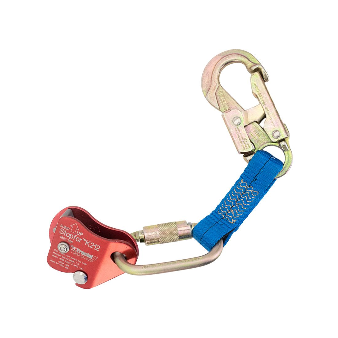 Tractel Stopfor K212 Backup Rope Grab - Fall Protection Safety Device for Construction & Roofing Work | OSHA Compliant Climbing Gear for Work at Height