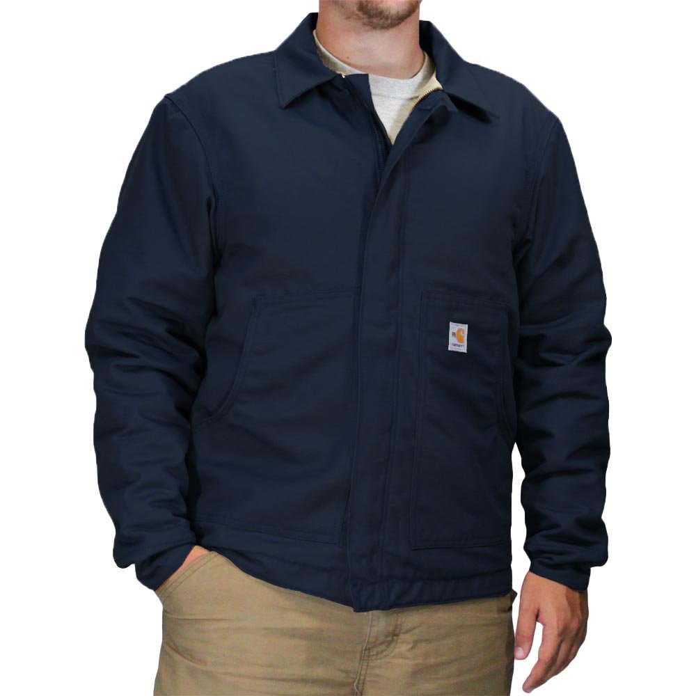 Carhartt Men's Big & Tall Flame Resistant Canvas Dearborn Jacket - Heavy Duty Work Jacket for Construction & Outdoor Safety Wear