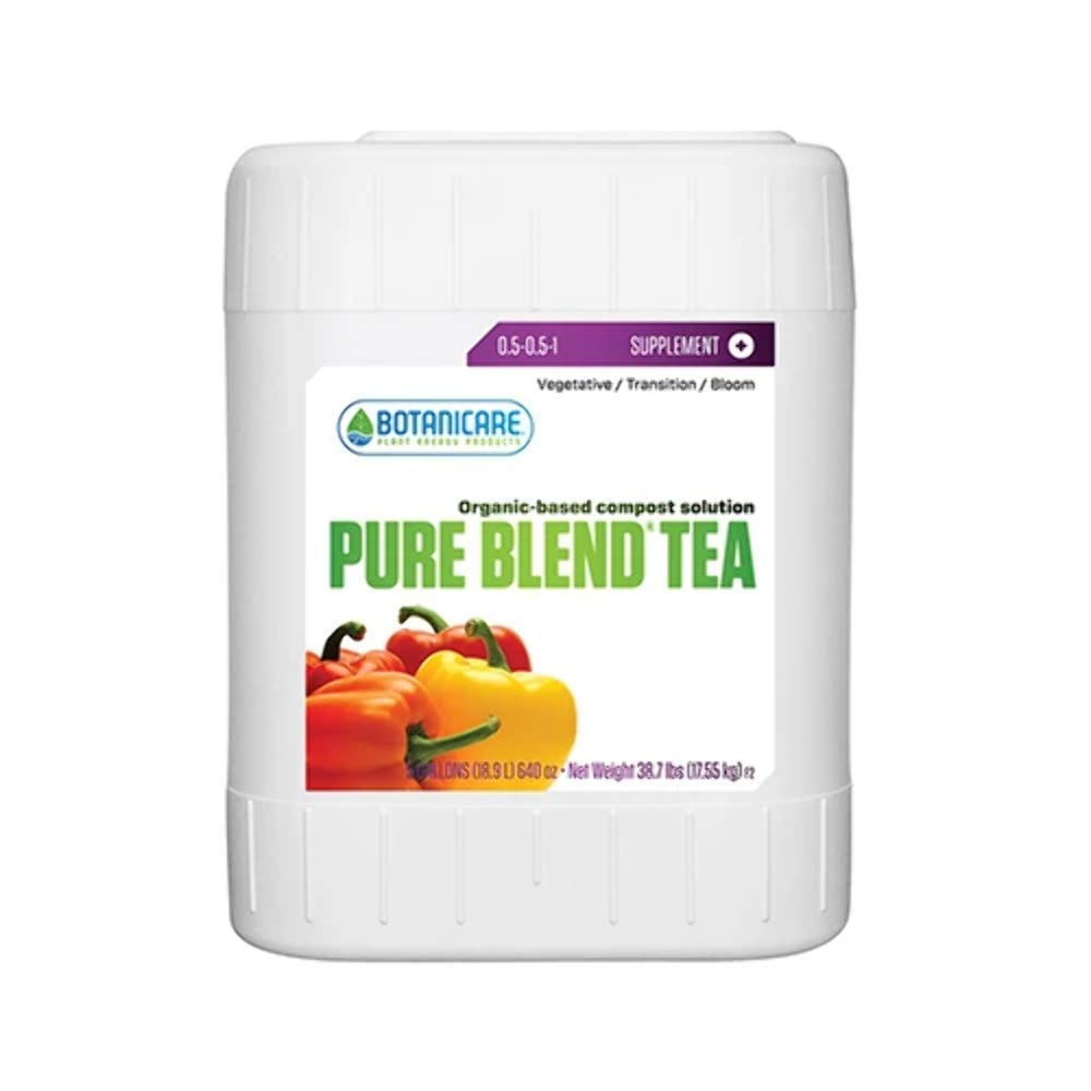 Botanicare Pure Blend Tea Organic Plant Fertilizer 5 Gallon - Hydroponic & Soil Nutrient Solution for Indoor & Outdoor Gardening