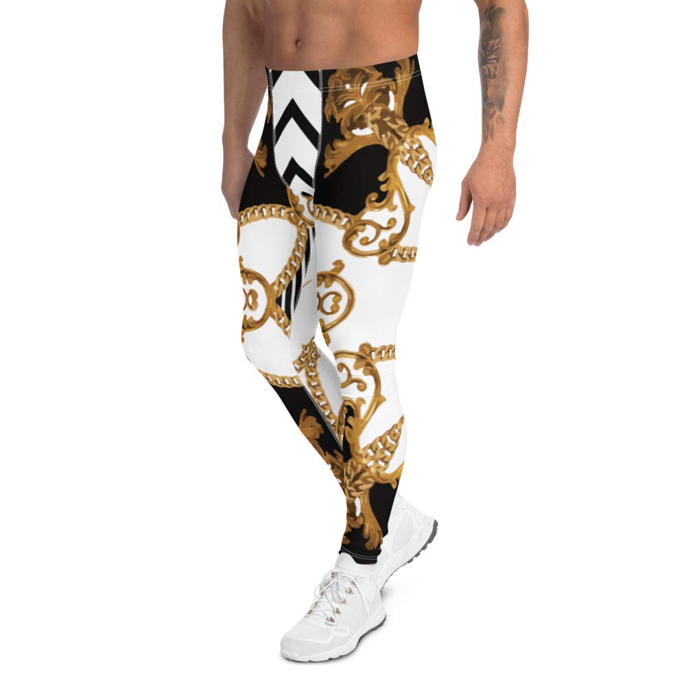 **Men's Yoga Leggings - Stretchy Workout Pants for Weightlifting, Hiking, Cycling & Gym - Breathable & Comfortable for Running, Climbing & Softball - White**    *(Perfect for Yoga, Fitness Training, Outdoor Activities & Casual Wear)*
