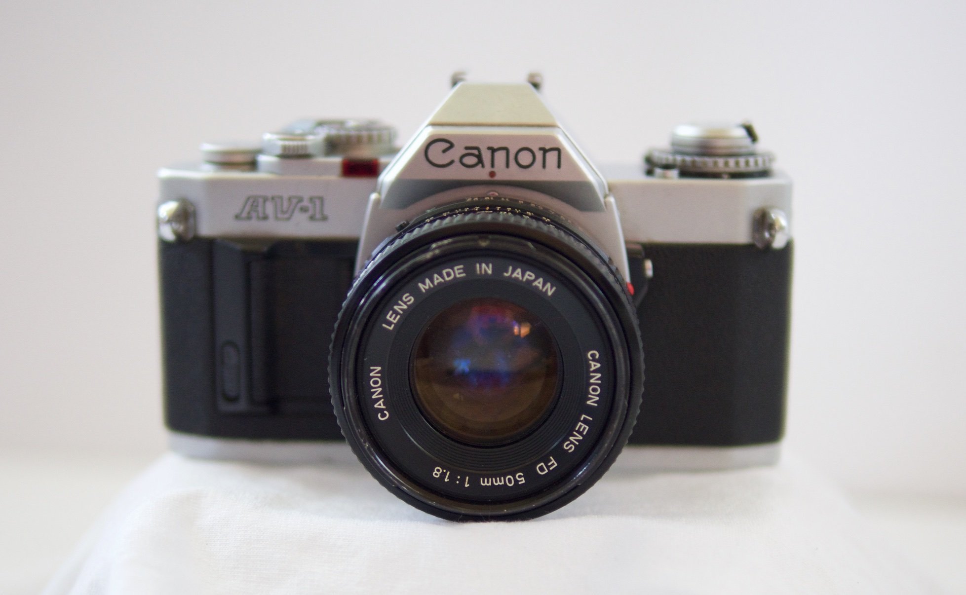 Canon AV-1 35mm SLR Film Camera with FD Mount Lens - Compatible with Color & B&W 35mm Film (Renewed) | Perfect for Vintage Photography, Film Enthusiasts & Creative Projects