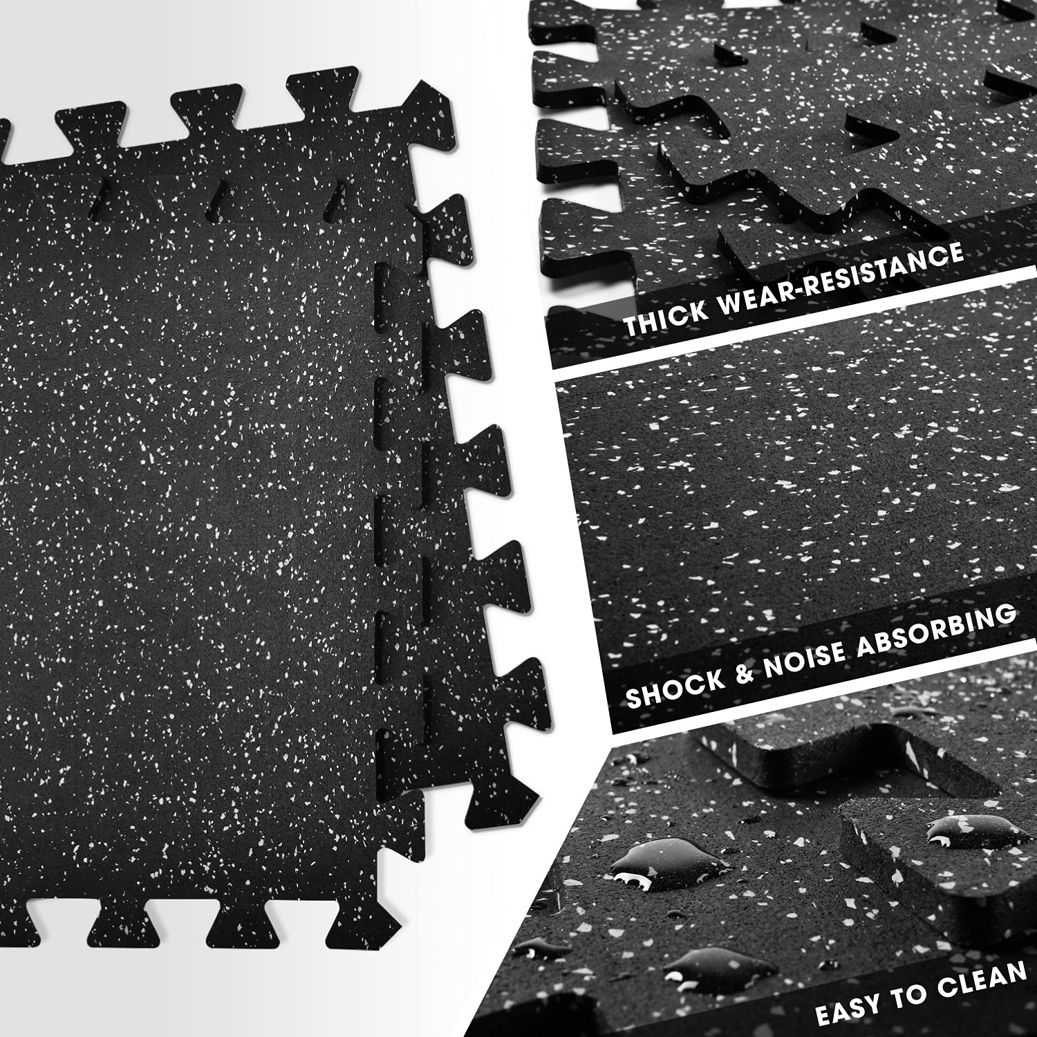 Yes4All Rubber Gym Flooring Tiles - 0.56