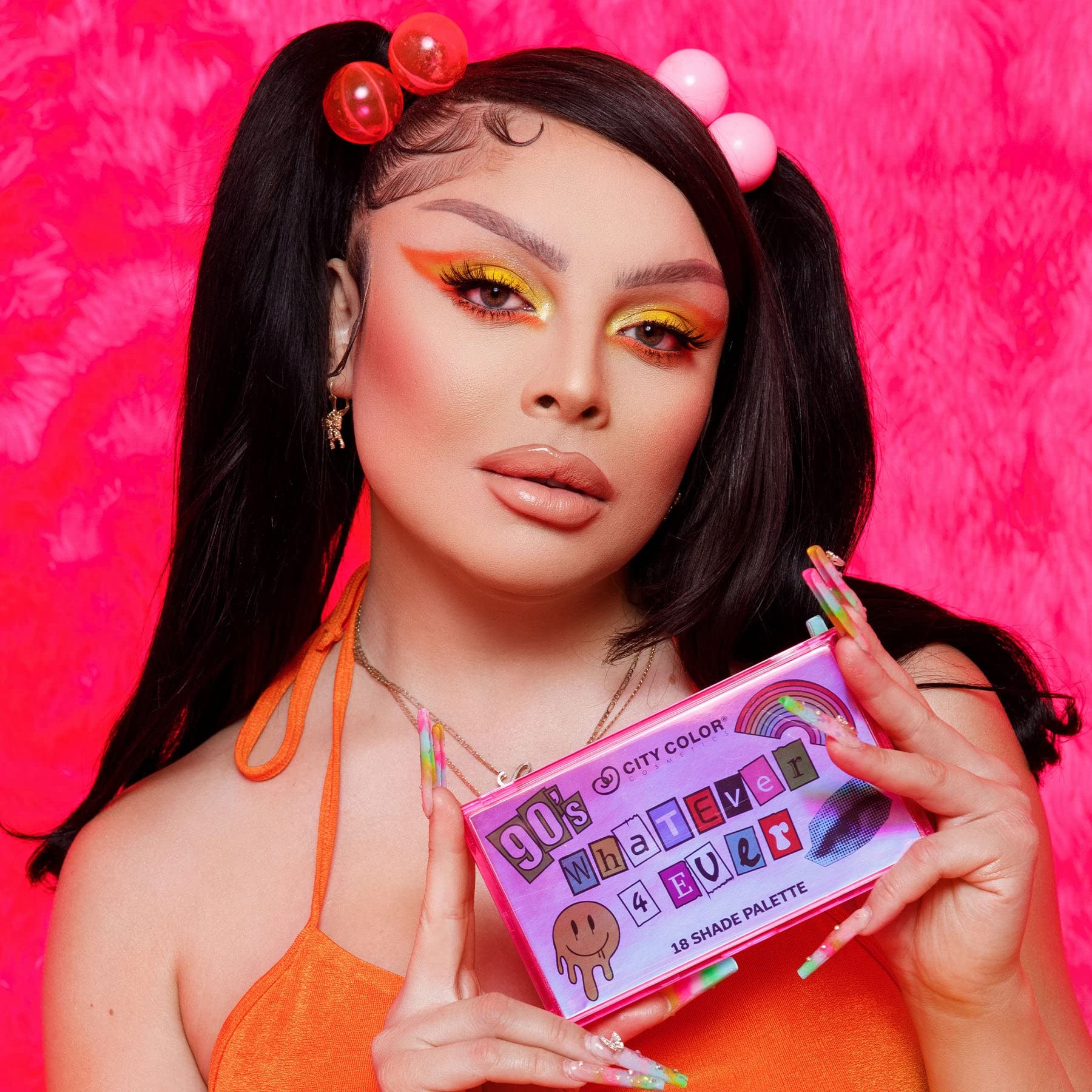 CITY COLOR 90's Whatever 4 Ever Eyeshadow Palette - 12 Highly Pigmented Matte & Shimmer Shades for Day & Night Makeup Looks | Perfect for Parties, Date Nights & Special Occasions
