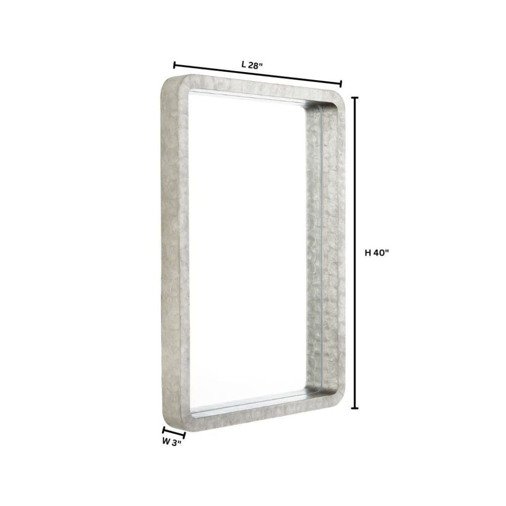 Cyan Design 11596 Triton Rectangle Mirror in Taupe - Modern Wall Decor for Living Room, Bedroom & Bathroom