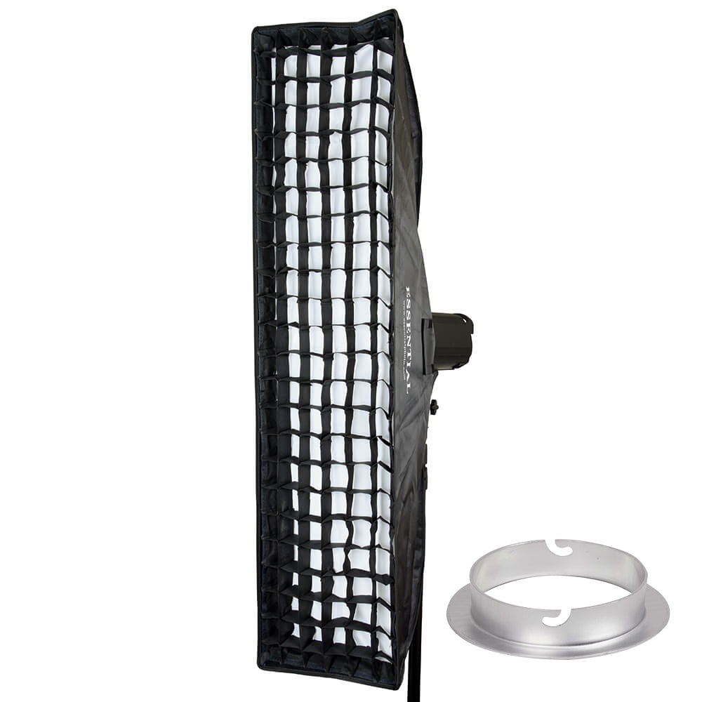 Super Large Strip Softbox & Honeycomb Grid (30x120cm) - Professional Photography Lighting for Studio, Portrait, and Product Shots