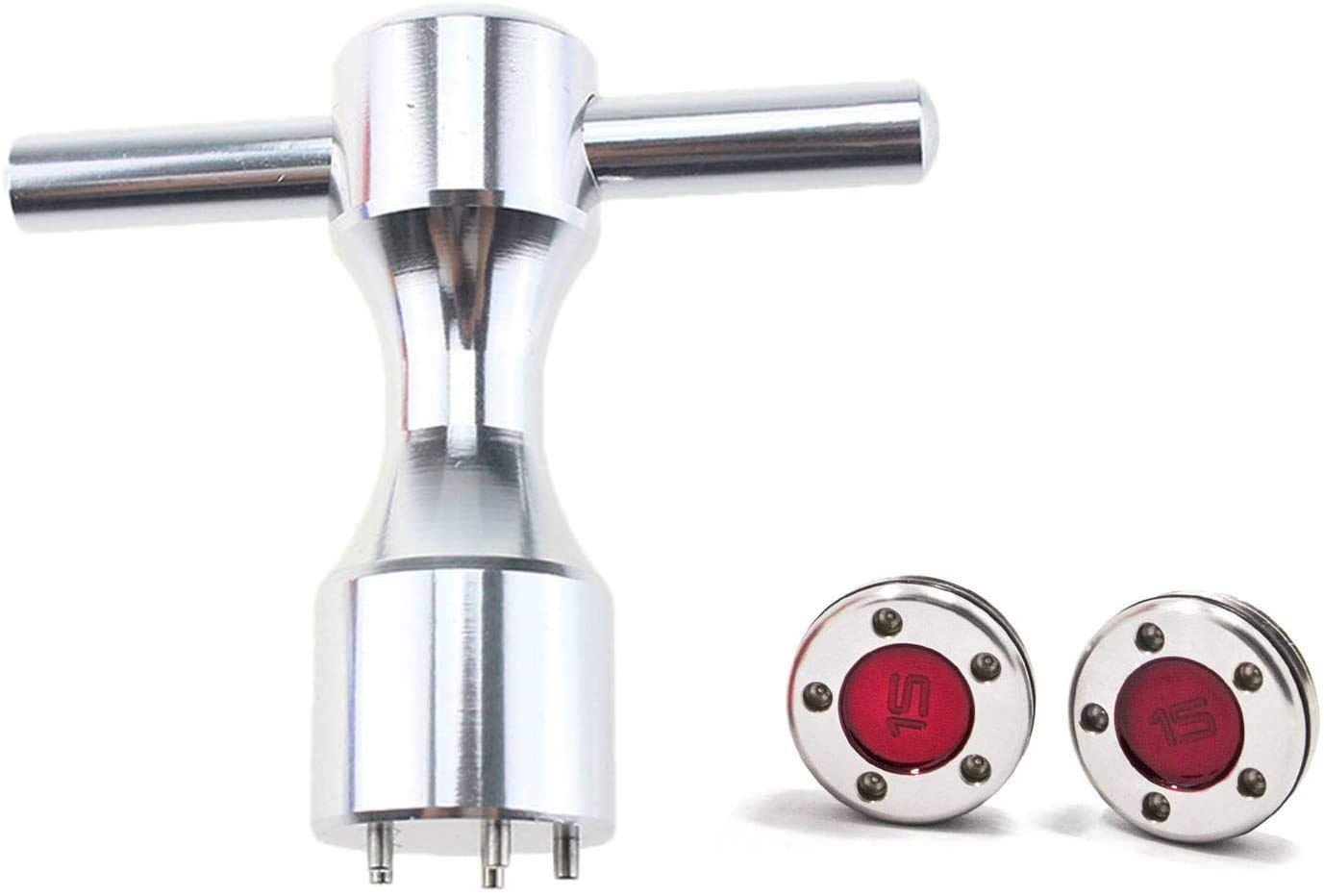 HISTAR 2-Piece Golf Club Weight Kit - Custom Red Weights & Silver Wrench for Titleist Scotty Cameron Putters | Perfect for Swing Balance Adjustment & Putter Customization | Ideal for Golf Enthusiasts & Professional Players
