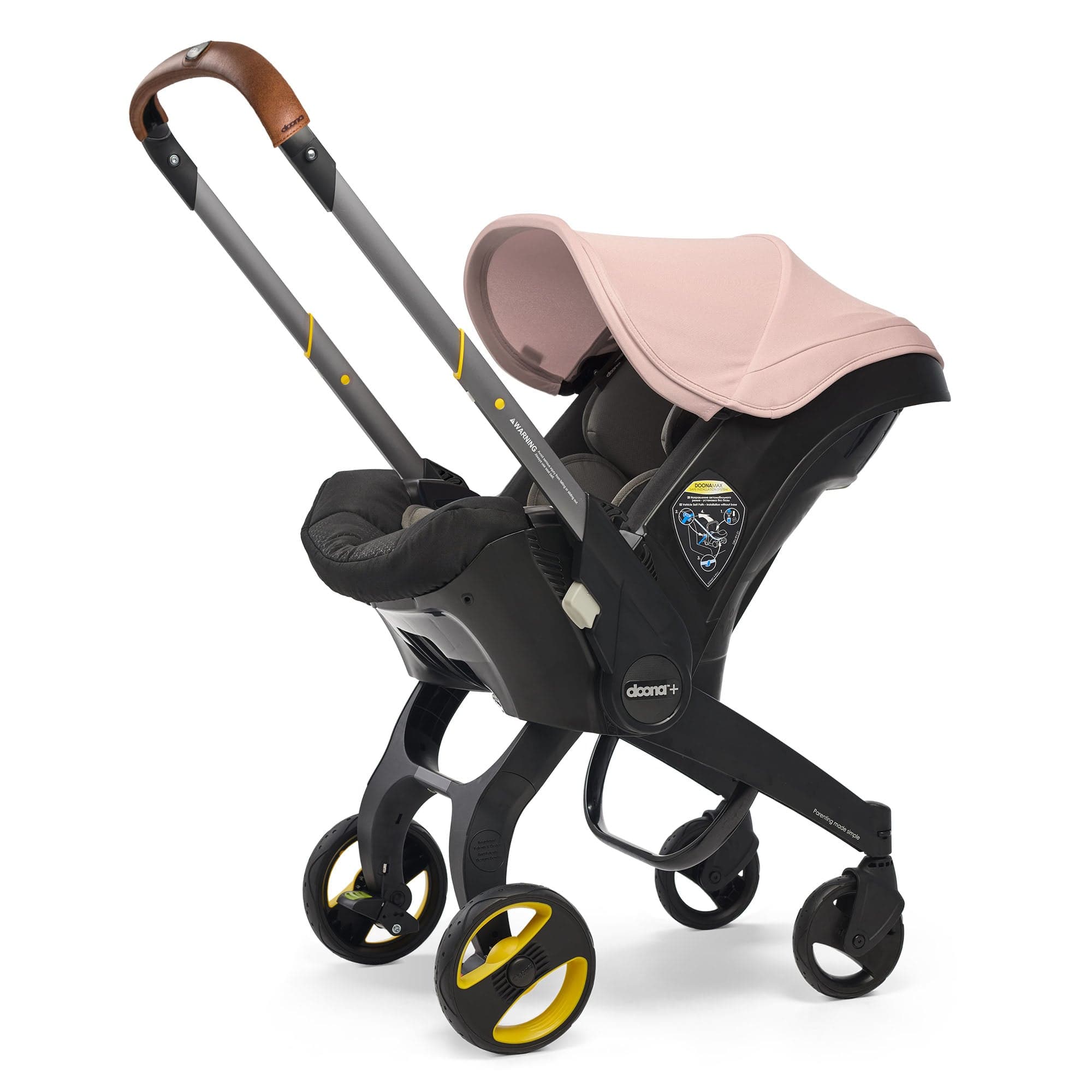 Blush Pink With Brown Handlebar Cover