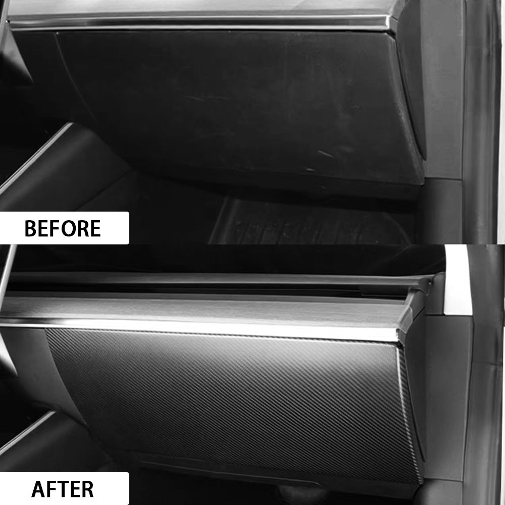 Premium Real Carbon Fiber Glove Box Cover for Tesla Model 3 & Model Y - Luxury Interior Upgrade Accessory for Enhanced Cabin Style & Protection (Fits 2017-2023 Models) | Perfect for Car Enthusiasts & Customization Lovers