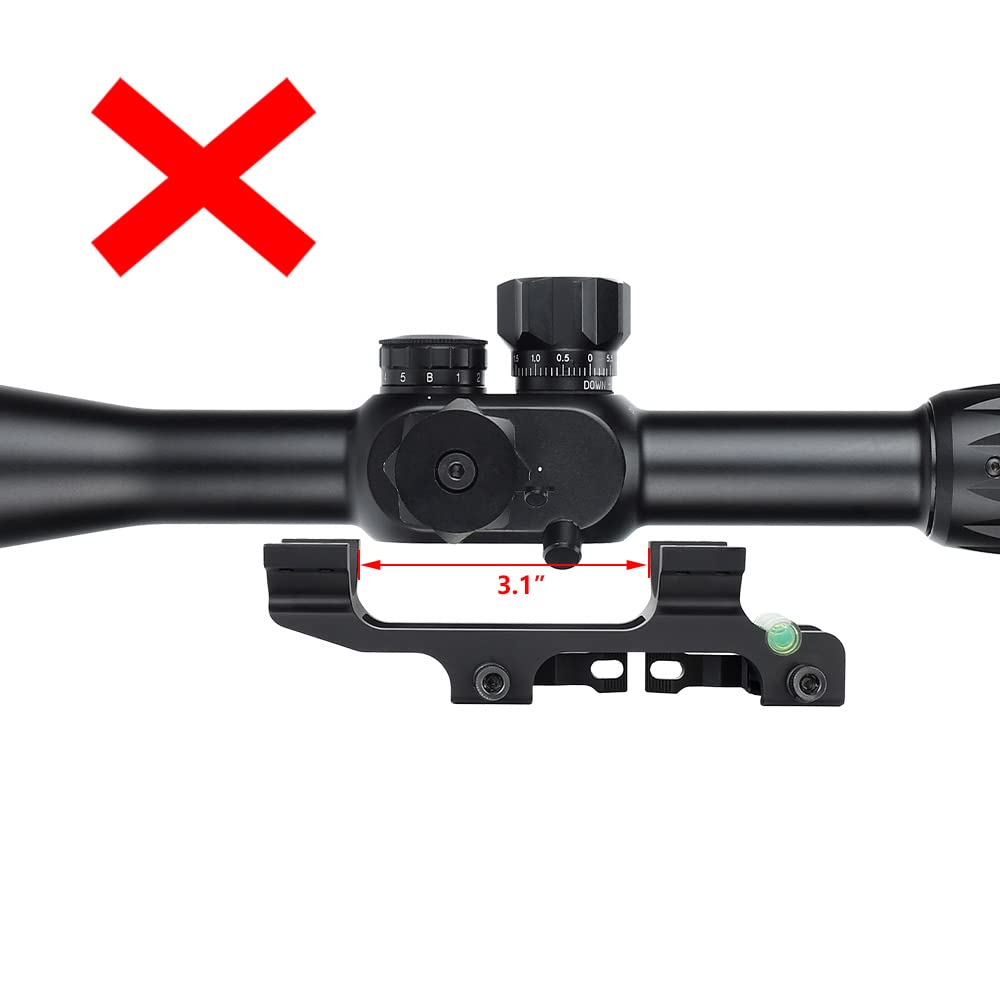 Ohhunt 1 inch 30mm Picatinny Scope Mount Rings - QD Quick Release with Built-in Scope Level - Perfect for Hunting, Shooting & Tactical Applications