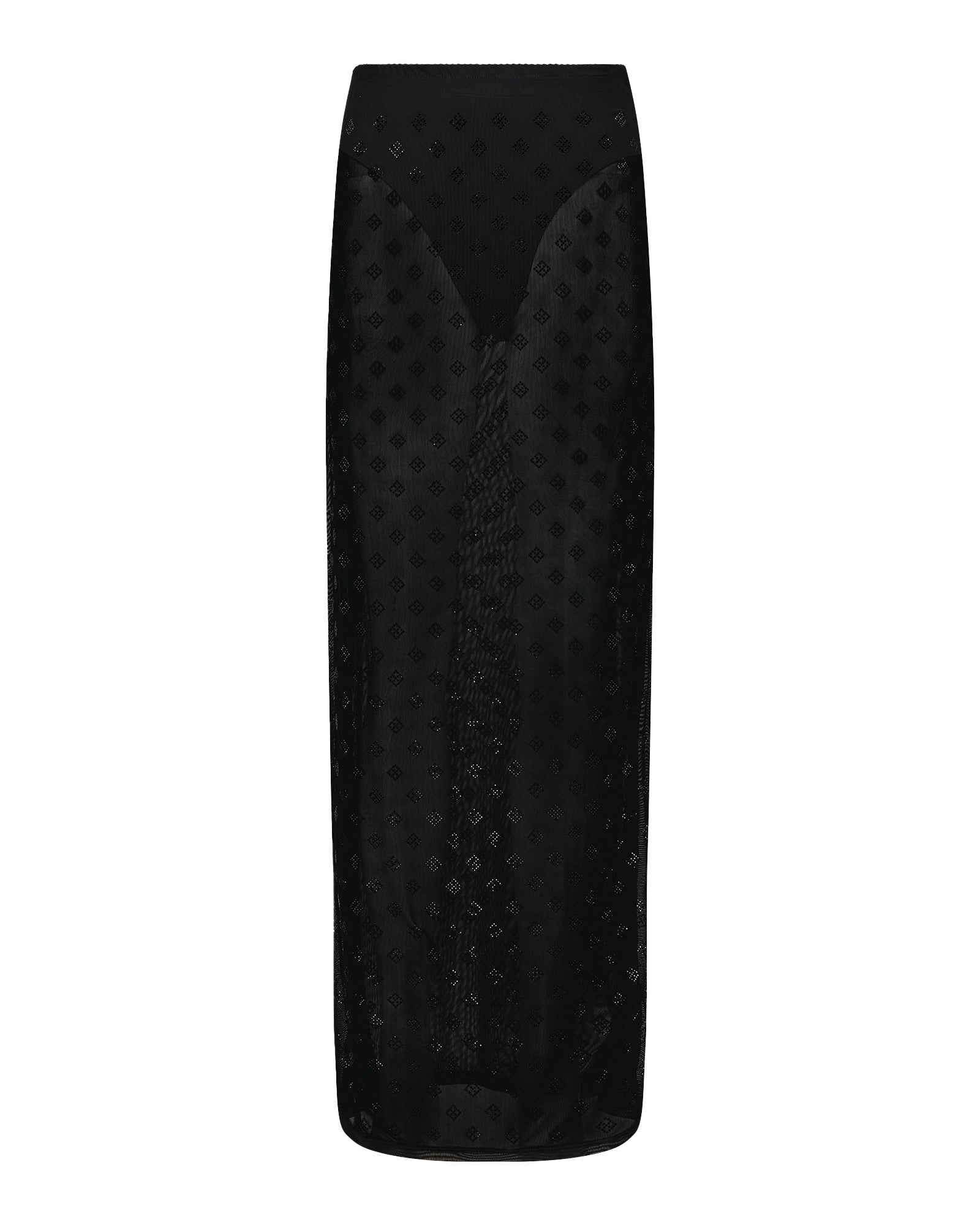 Elegant Maxi Skirt with Diamante Embellishments - Women's Fashion Long Skirt for Parties, Weddings & Special Occasions
