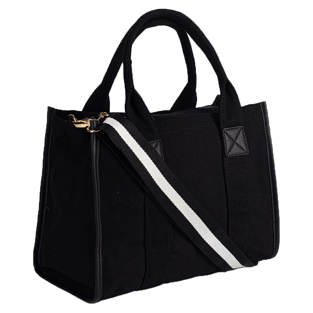 Stylish Canvas Tote Bag for Women - Durable Crossbody & Top Handle Handbag - Perfect for Shopping, Beach, Work & Travel Accessories