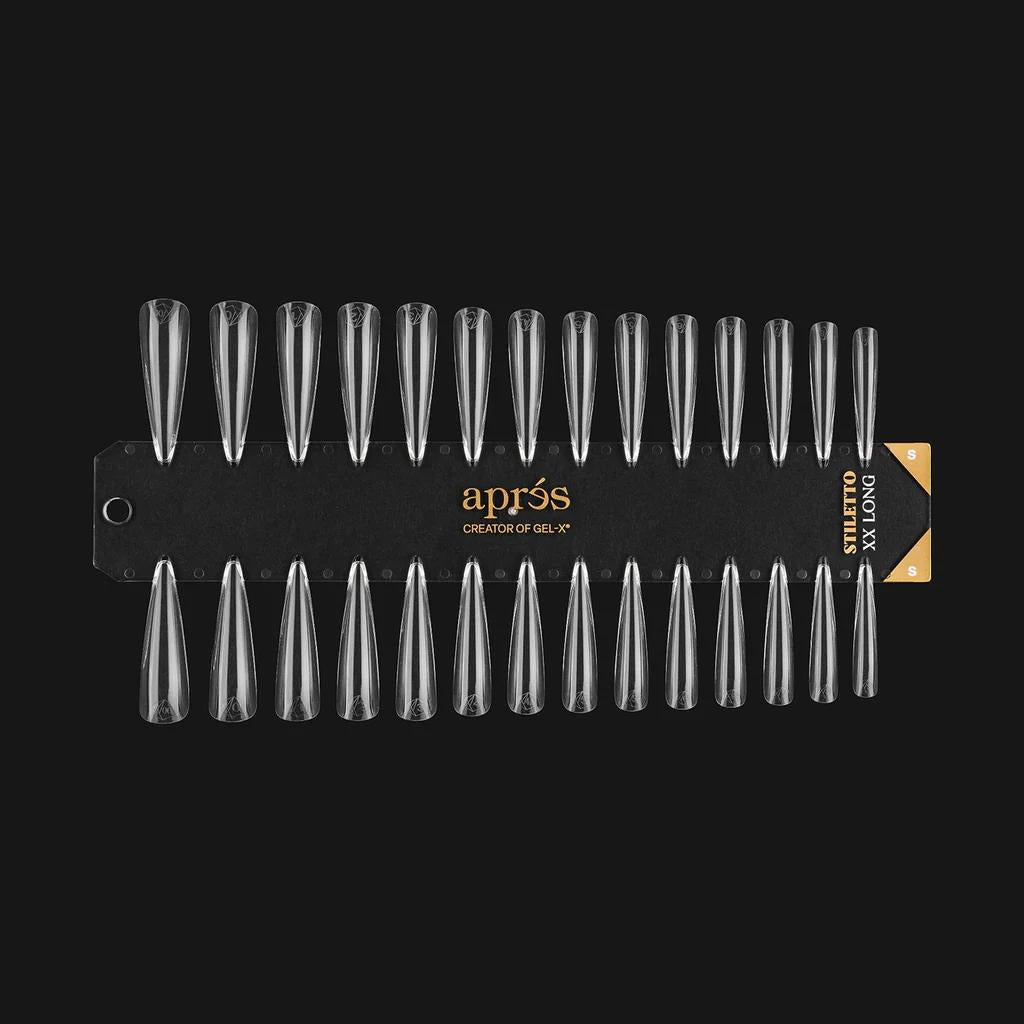 Apres Gel X Nail Tips - Natural & Sculpted Stiletto XX Long Press-On Nails for Salon Quality Manicures | Perfect for Weddings, Parties & Special Occasions