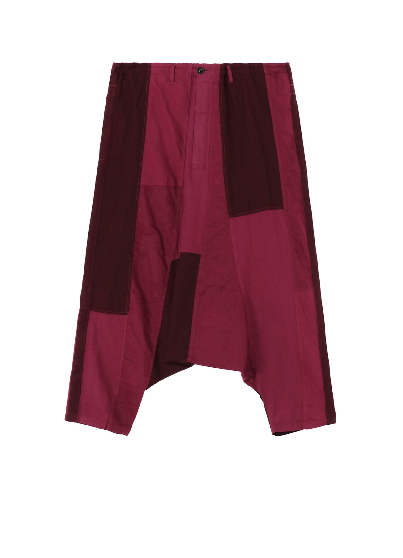 Cubism Patchwork Product Dyed Side Tape Salouel Pants - Trendy High Waist Loose Fit Trousers for Women | Casual Streetwear & Boho Fashion Outfits