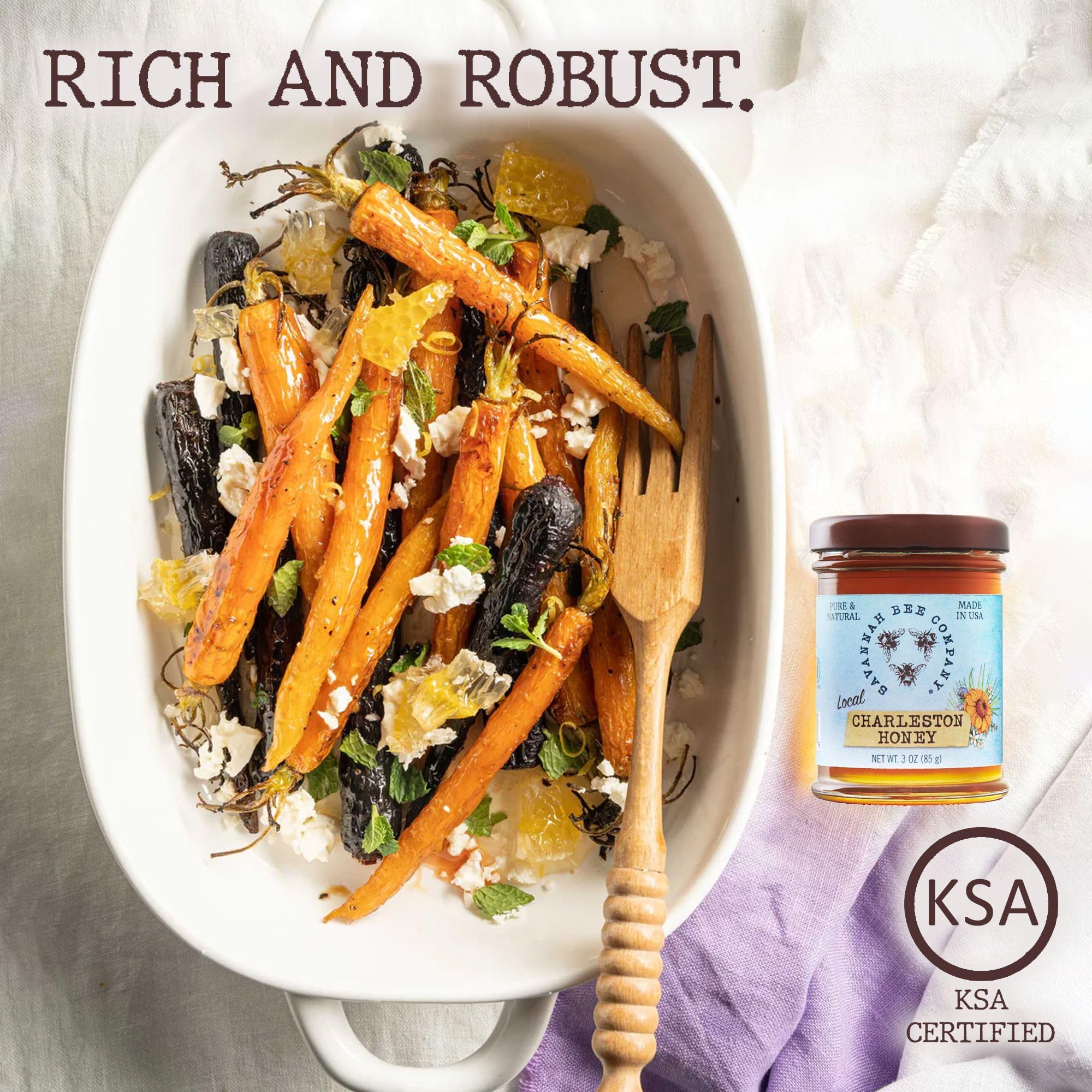 Savannah Bee Company Pure Raw Natural Honey - Unfiltered & Unprocessed | Perfect for Tea, Baking & Healthy Snacks
