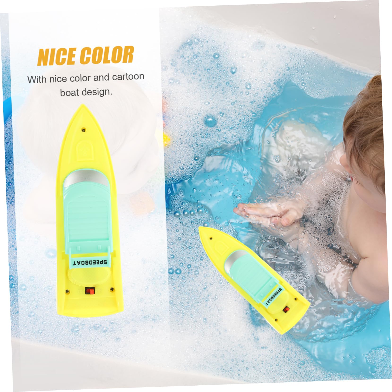 VICASKY 2-Pack Speed Boat Bath Toys for Kids - Fun Floating Shower & Bathtub Playtime - Durable Plastic Water Toys for Toddlers & Children - Perfect for Bath Time, Pool, and Beach Activities