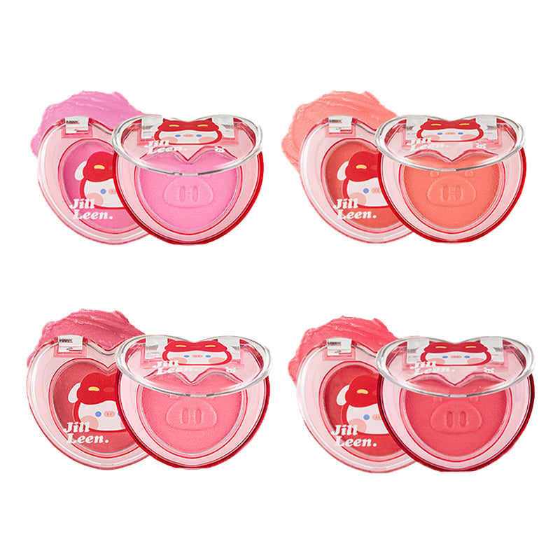 JILL LEEN X GG BOND Heart Shaped Blush Mud - Cute Pink Cheek Makeup for Daily Wear & Cosplay | Perfect for Valentine's Day, Date Night & Anime Lovers