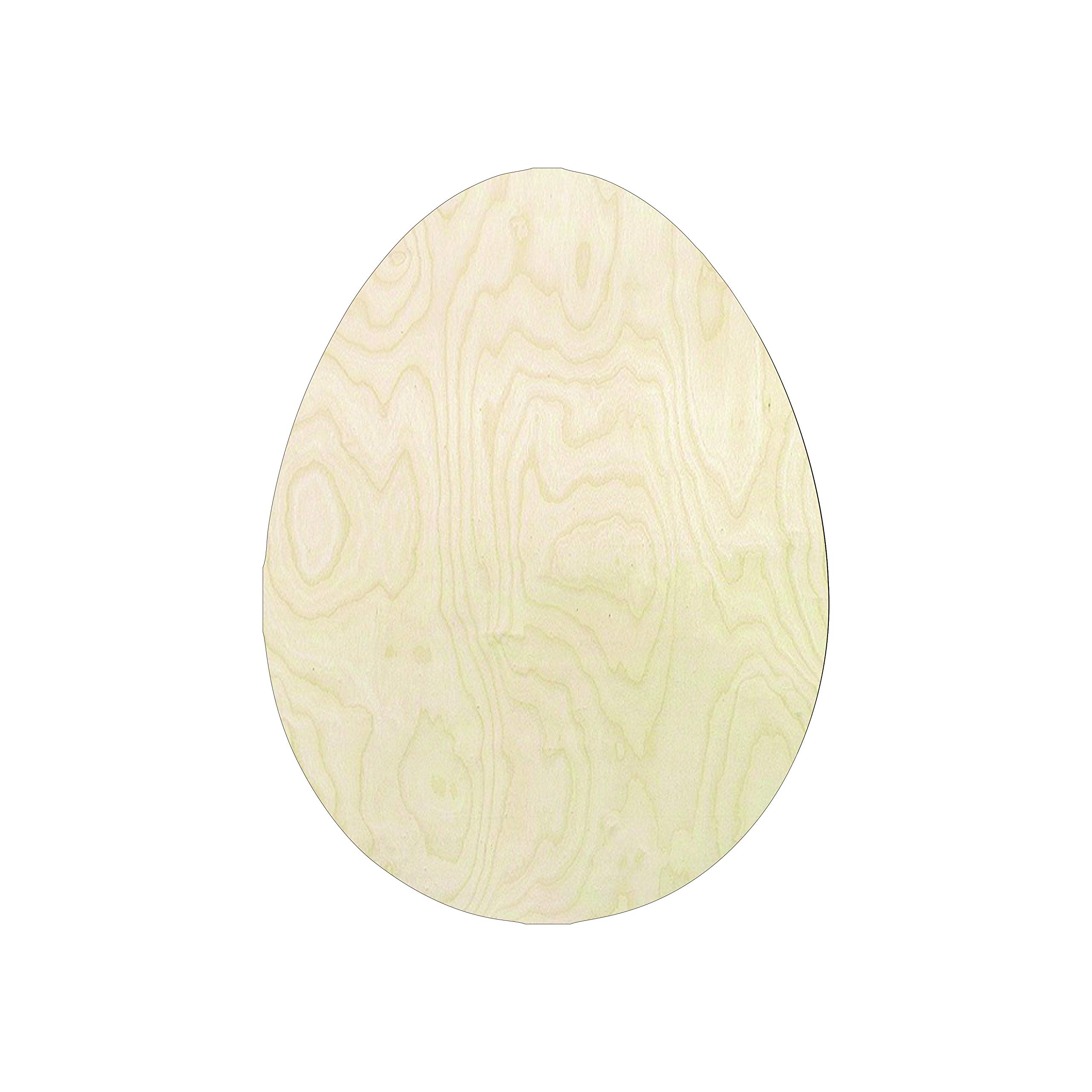 3 Pack of 6 Inch Unfinished Wooden Easter Egg Cutouts - DIY Craft Wooden Blanks for Easter Decorations, Holiday Projects, and Home Decor