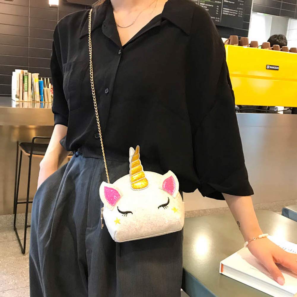 Unicorn PU Leather Crossbody Bag for Women & Girls - Small Shoulder Purse Handbag - Perfect for School, Parties & Everyday Use
