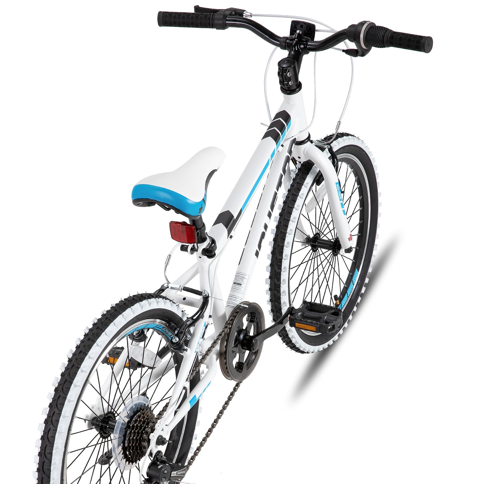 **JOYSTAR Lubbock 20-24 Inch Kids Bike for Boys & Girls Ages 7-12 - 1-Speed & 7-Speed Mountain Bike with White Wall Knobby Tires - Perfect for Outdoor Adventures, Neighborhood Rides & Trail Biking**
