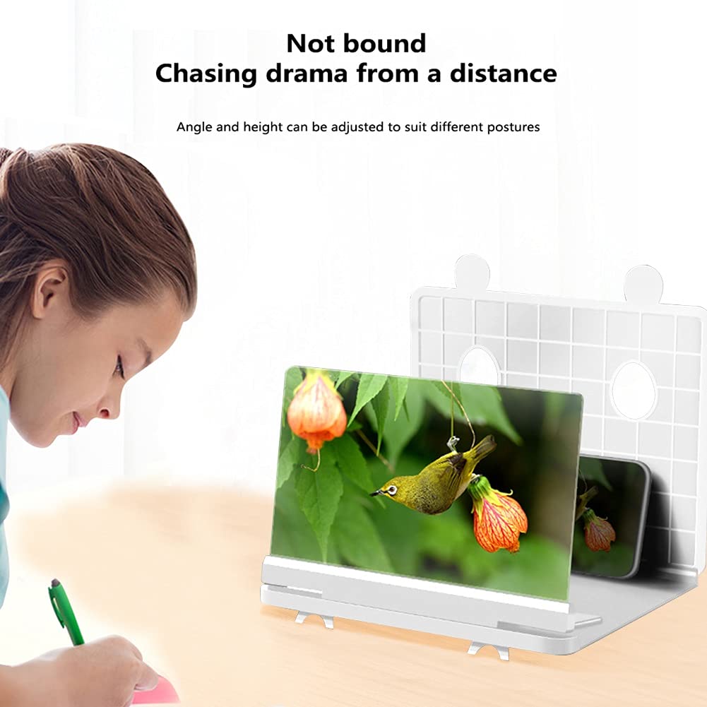 10 Inch Foldable Frameless 3D HD Screen Magnifier - Anti Blue Light Smartphone Screen Amplifier with Acrylic Lens for iPhone, Android | Perfect for Movie Watching, Gaming & Reading in Bed or Travel