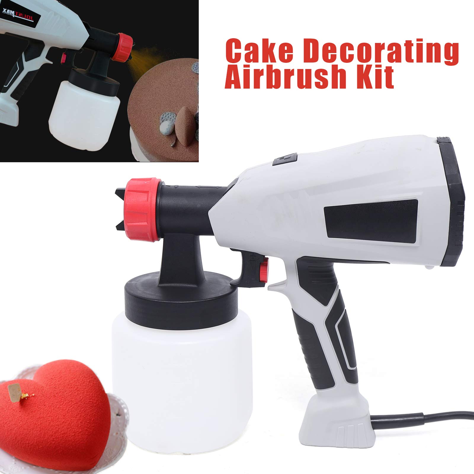 500W Chocolate Spray Gun Kit - Manual Wet Desserts Sandblasting Machine for Cake & Pastry Decorating | Airbrush Tool for Baking, Dessert Art & Craft Decorations (Perfect for Birthday Cakes, Wedding Desserts & DIY Food Art Projects)