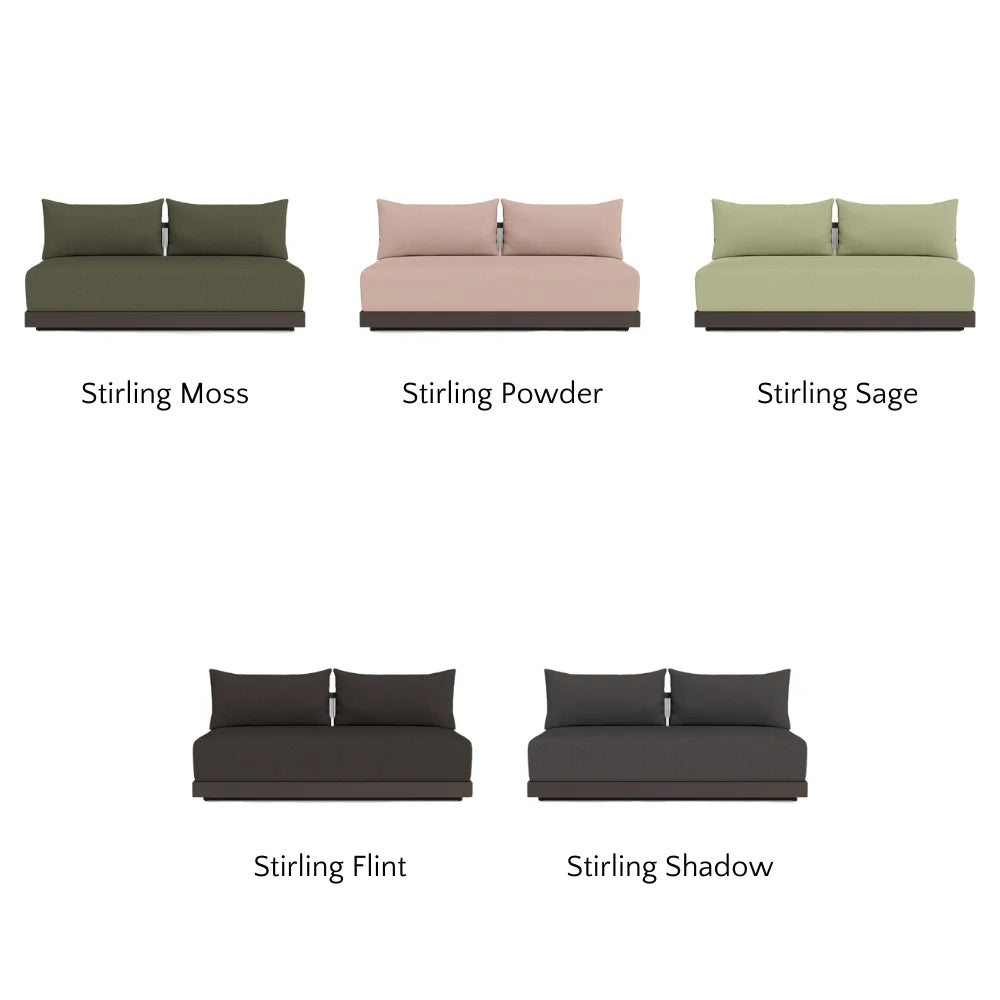 Antigua Outdoor 2-Seat Armless Patio Sofa - Perfect for Poolside, Garden, and Backyard Relaxation