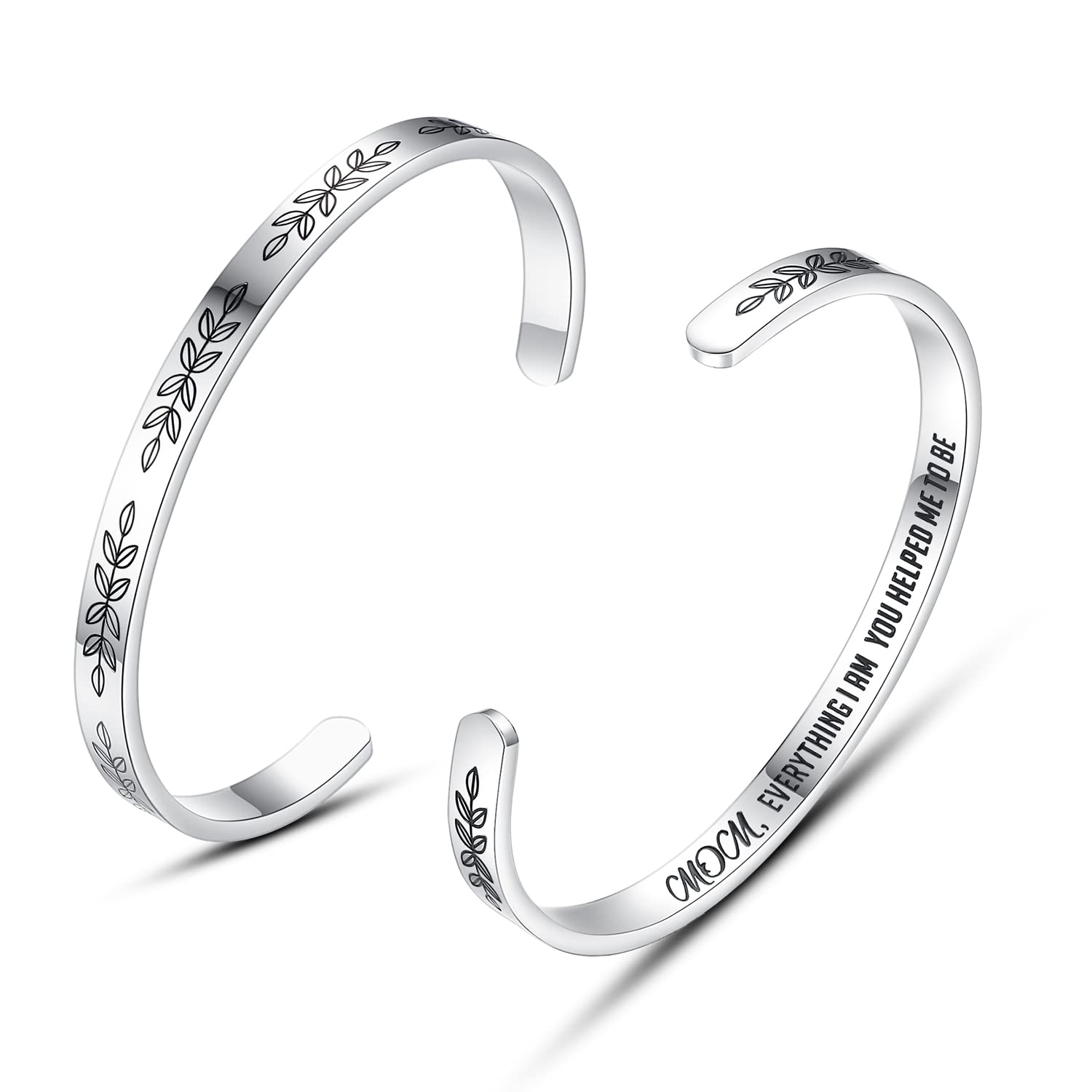 Personalized Cuff Bracelets for Women & Teen Girls - Best Friend, Sister, Mom, Daughter, Granddaughter, Cousin - Custom Birthday, Mother's Day, Christmas & Easter Jewelry Gifts - Perfect for Everyday Wear, Special Occasions & Matching Friendship Jewelry