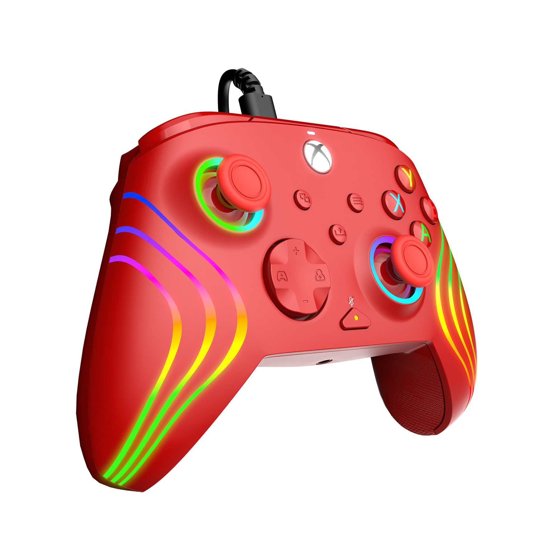 Red Afterglow Wave Wired Gaming Controller for Xbox Series X|S & PC - Ergonomic Design with Customizable Buttons for FPS, Racing & Action Games