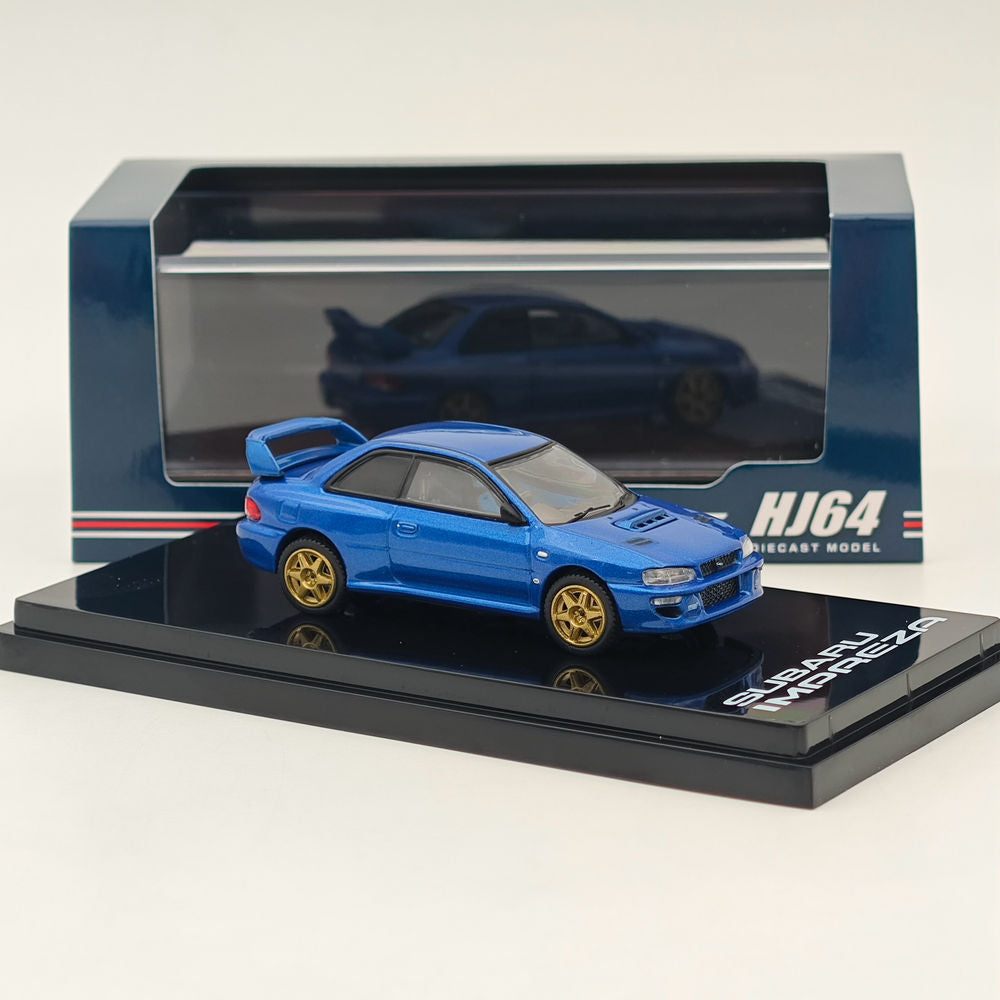 1/64 Scale Hobby Japan SUBARU IMPREZA 22B STi Version GC8 Rally Customized Model Car - Collectible Die-Cast Vehicle for Racing Enthusiasts & Car Display Collections