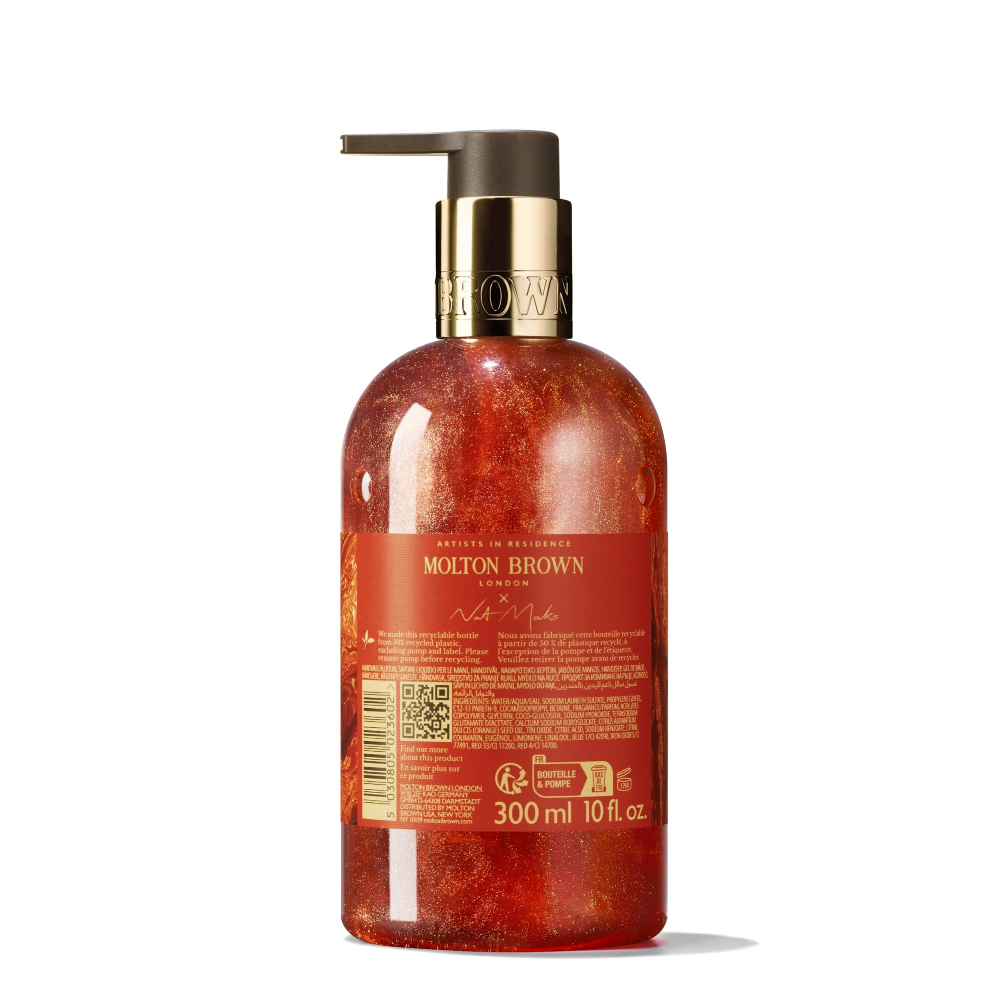 Molton Brown Marvellous Mandarin & Spice Fine Liquid Hand Wash 10oz - Luxurious Foaming Hand Soap with Citrus & Spice Notes - Perfect for Bathrooms, Kitchens & Guest Washrooms
