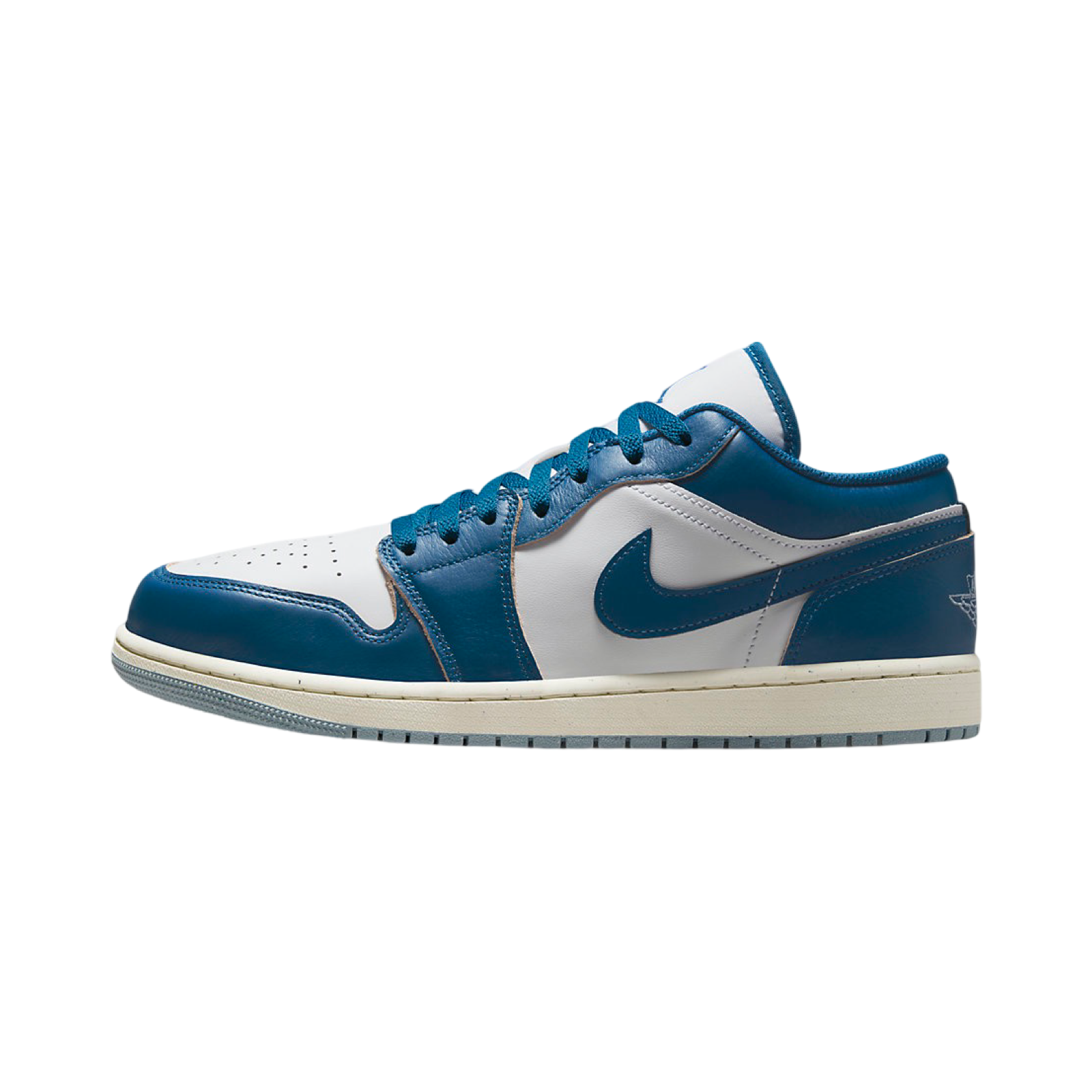 Air Jordan 1 Low Industrial Blue White Sneakers - Men's Basketball Shoes for Casual Wear & Street Style Fashion